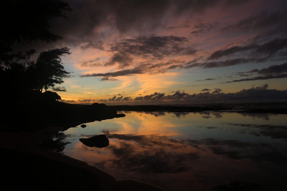 reflection of the sunset    